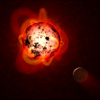 Flaring Red Dwarf Star